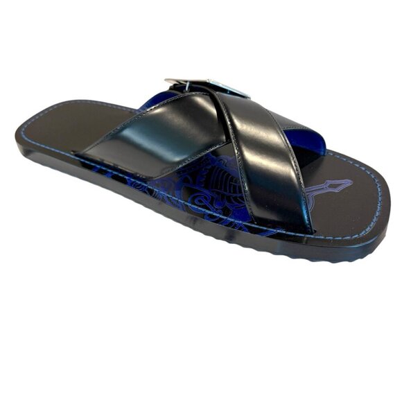 Burberry Black Leather EKD Strip Shield Slide Sandal, all sizes - Picture 5 of 15